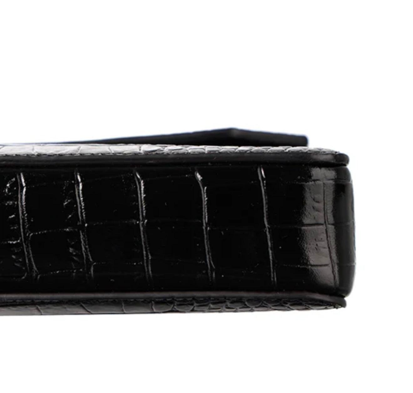 Givenchy - Catena Small Croc-Effect Cross-Body Black Leather Shoulder - Vintage