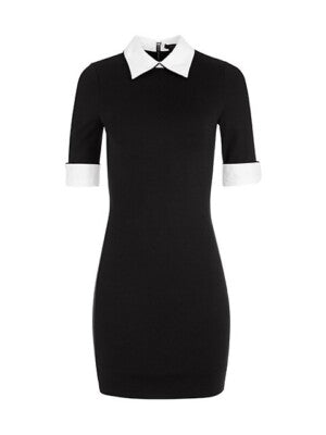 ALICE & OLIVIA NWT black dress with white collar