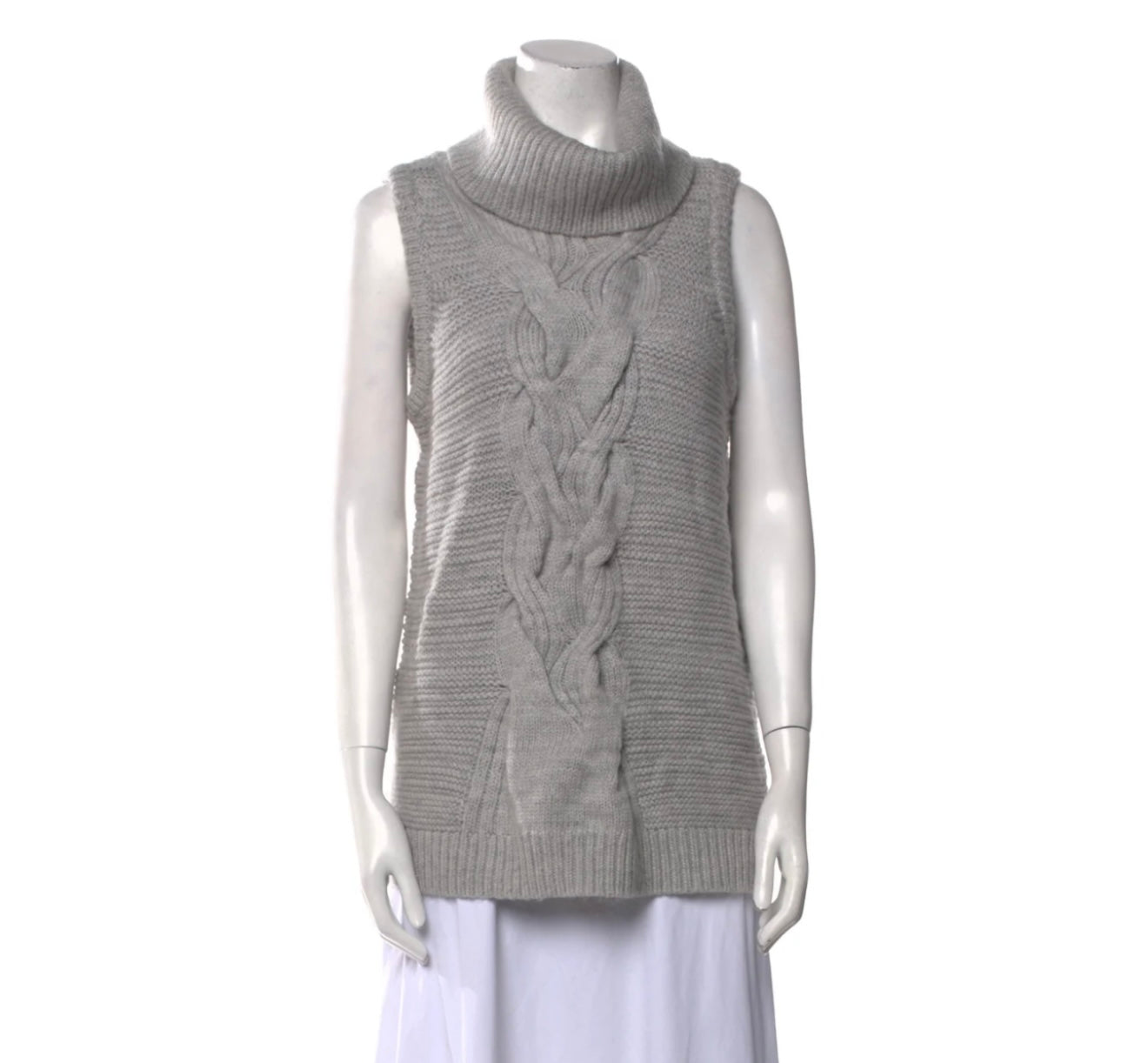 Intermix Long Cable Knit Vest