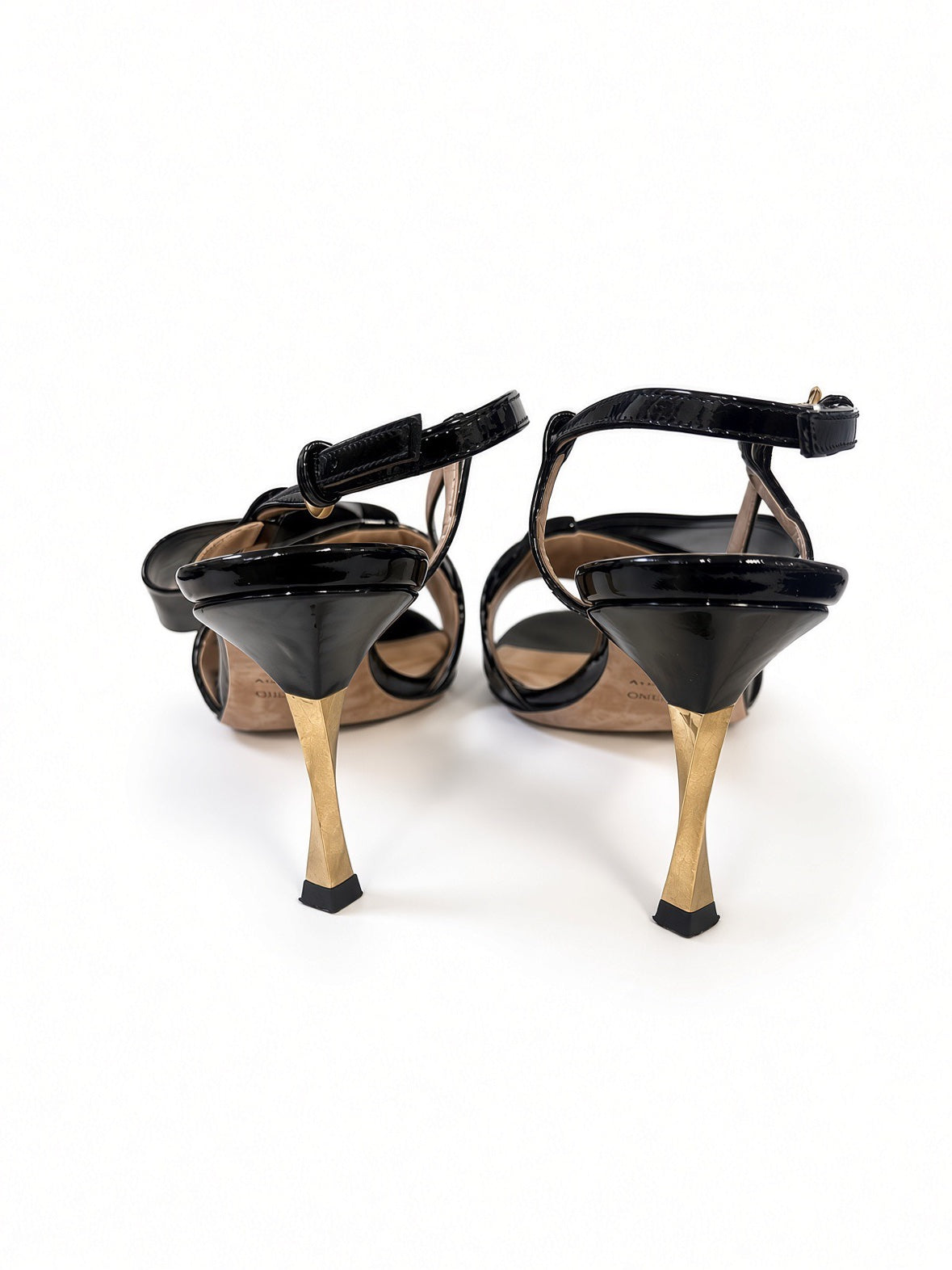 Valentino Garavani Black Patent Leather Bow Sandals