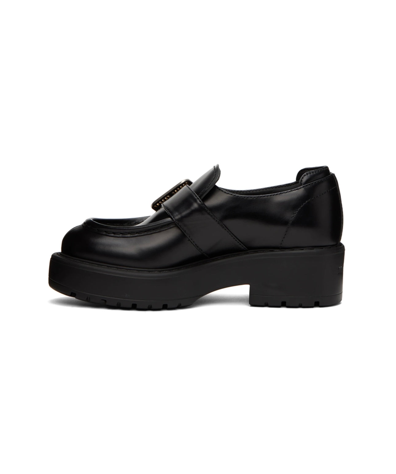 MIU MIU
Black Leather Buckle Loafers