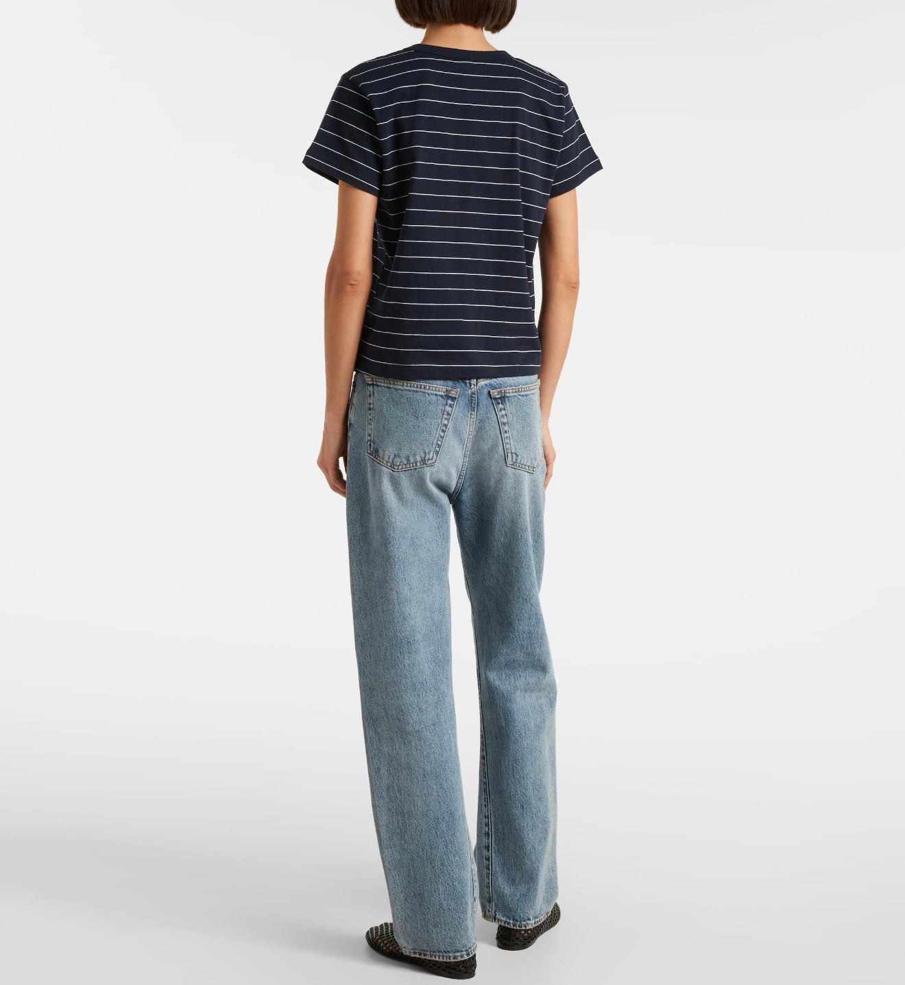 LESET The Margo Stripe Tee in Cotton