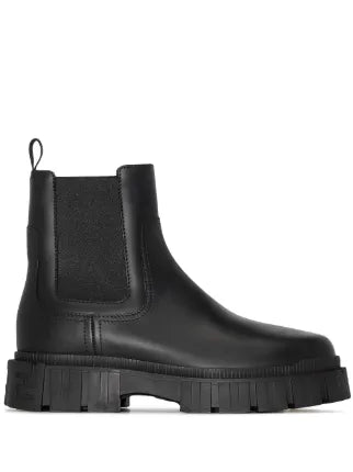 FENDI black rubber chunky chelsea boot