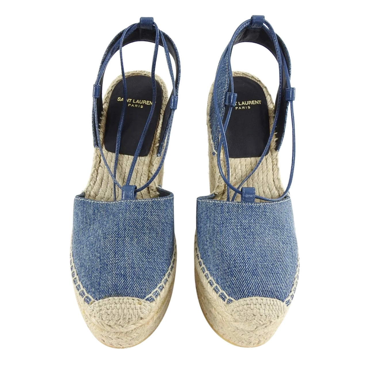 Saint Laurent - Denim Espadrille Wedge