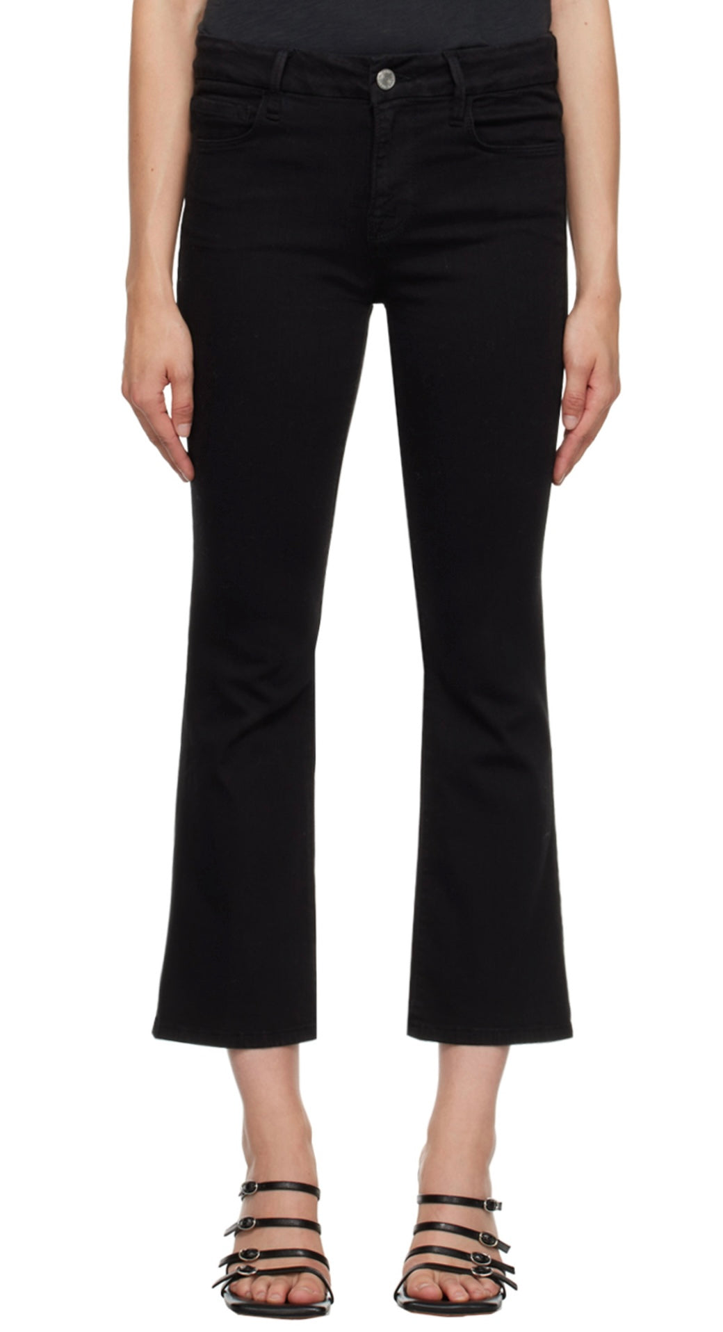 FRAME - Black “Le Crop Mini Boot” Jeans