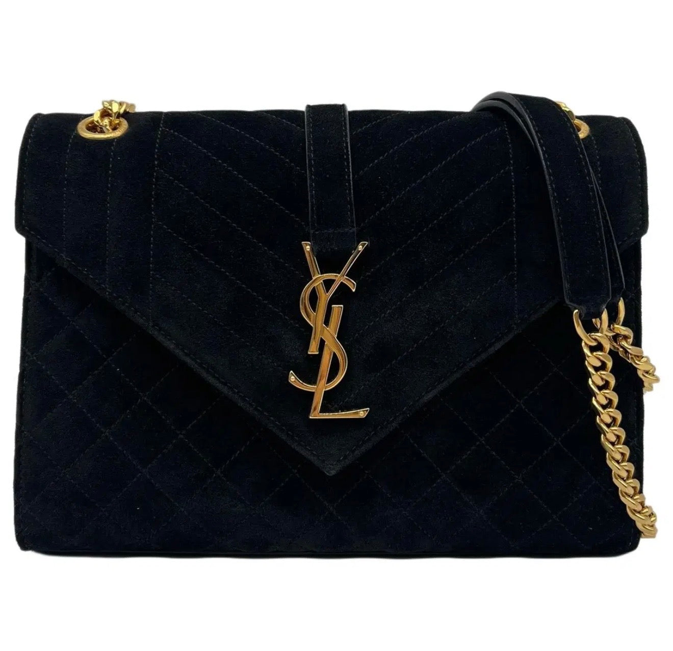 SAINT LAURENT tri-quilt soft envelope bag