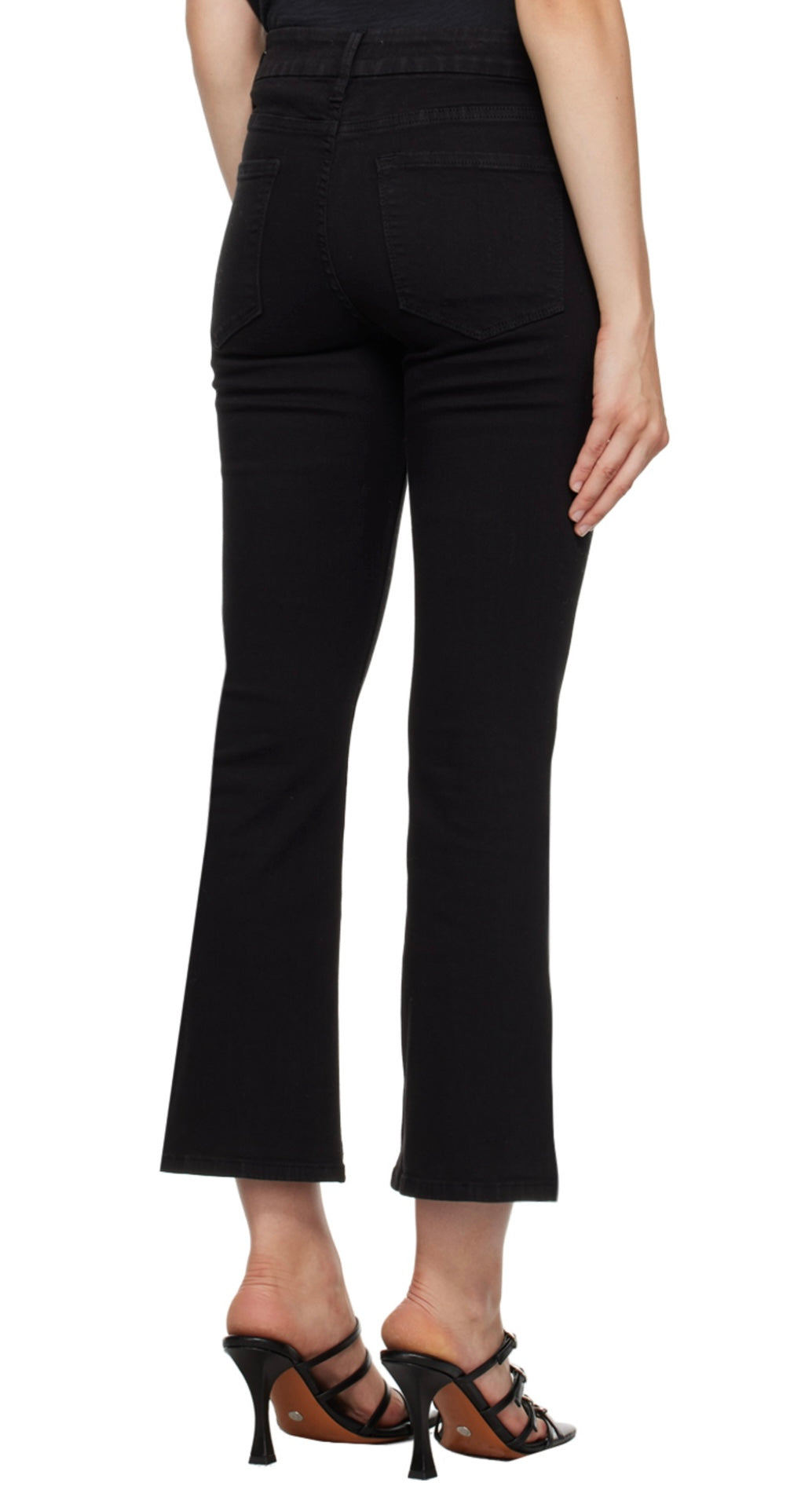 FRAME - Black “Le Crop Mini Boot” Jeans