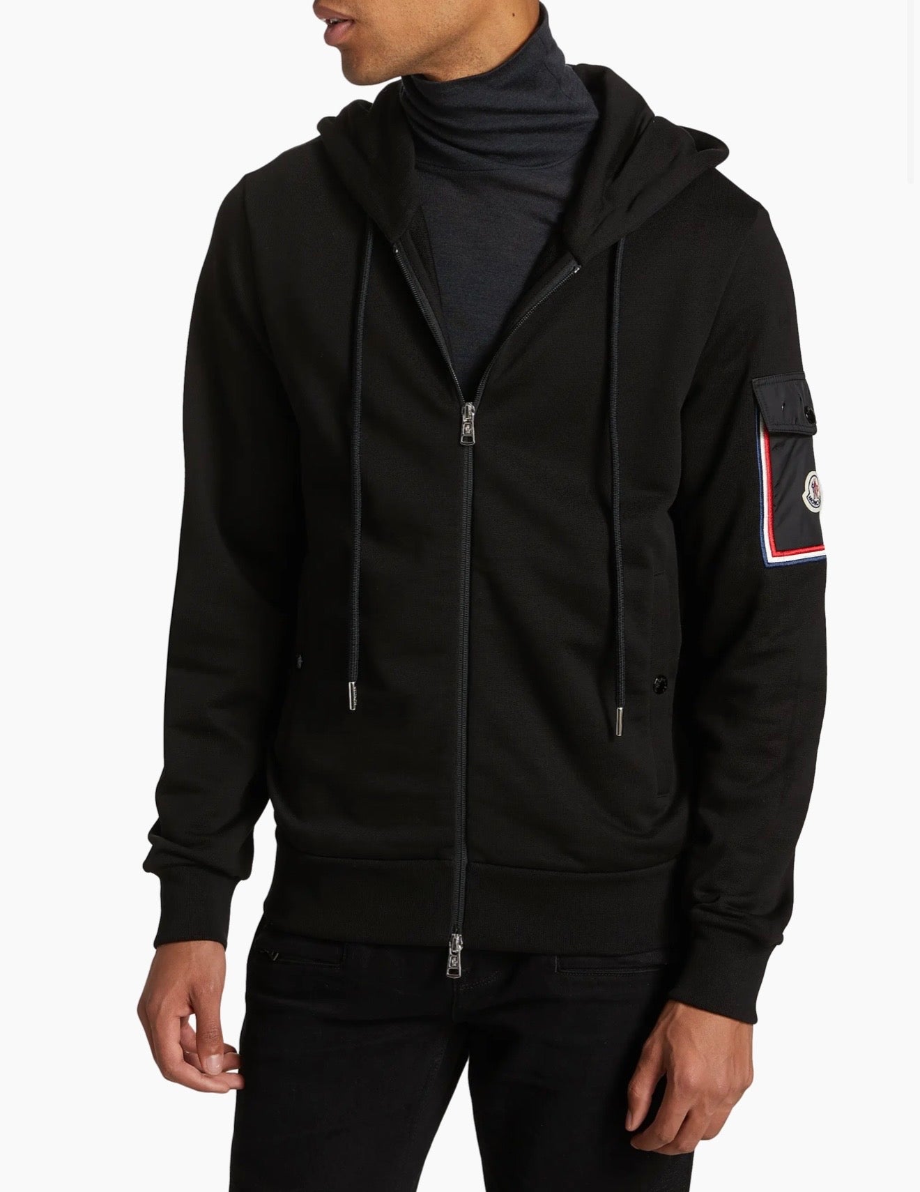 Moncler Mix Media Regular Fit Full Zip Hoodie