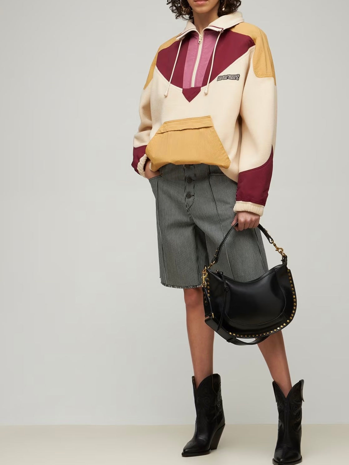 ISABEL MARANT
color-block fleece sweatshirt