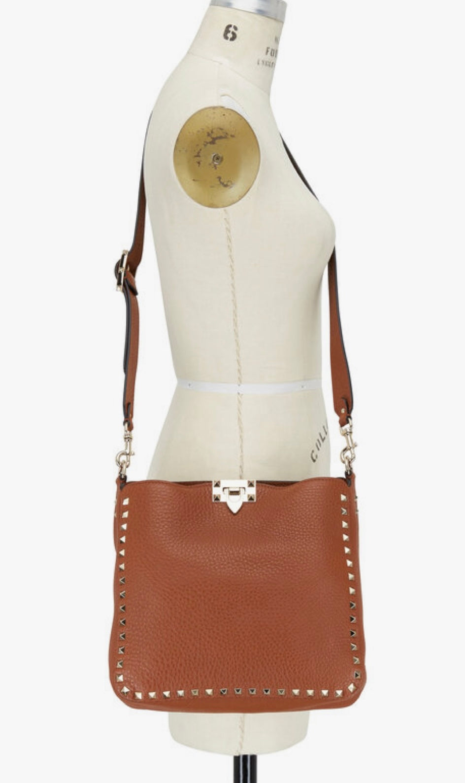 Valentino - Rockstud Leather Hobo in Tan