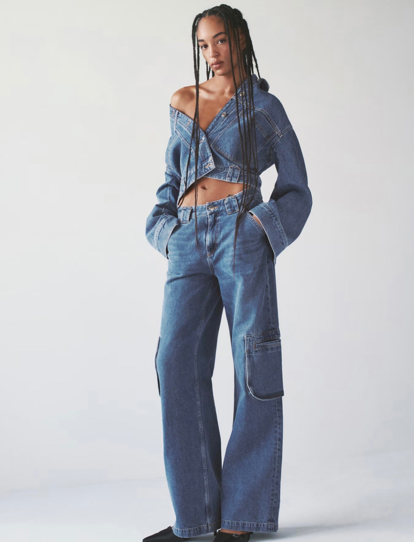 MANGO - MULTI-POCKET CARGO JEANS
