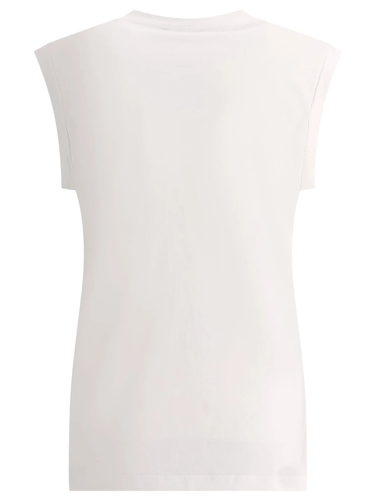 BALMAIN white logo tank with gold buttons