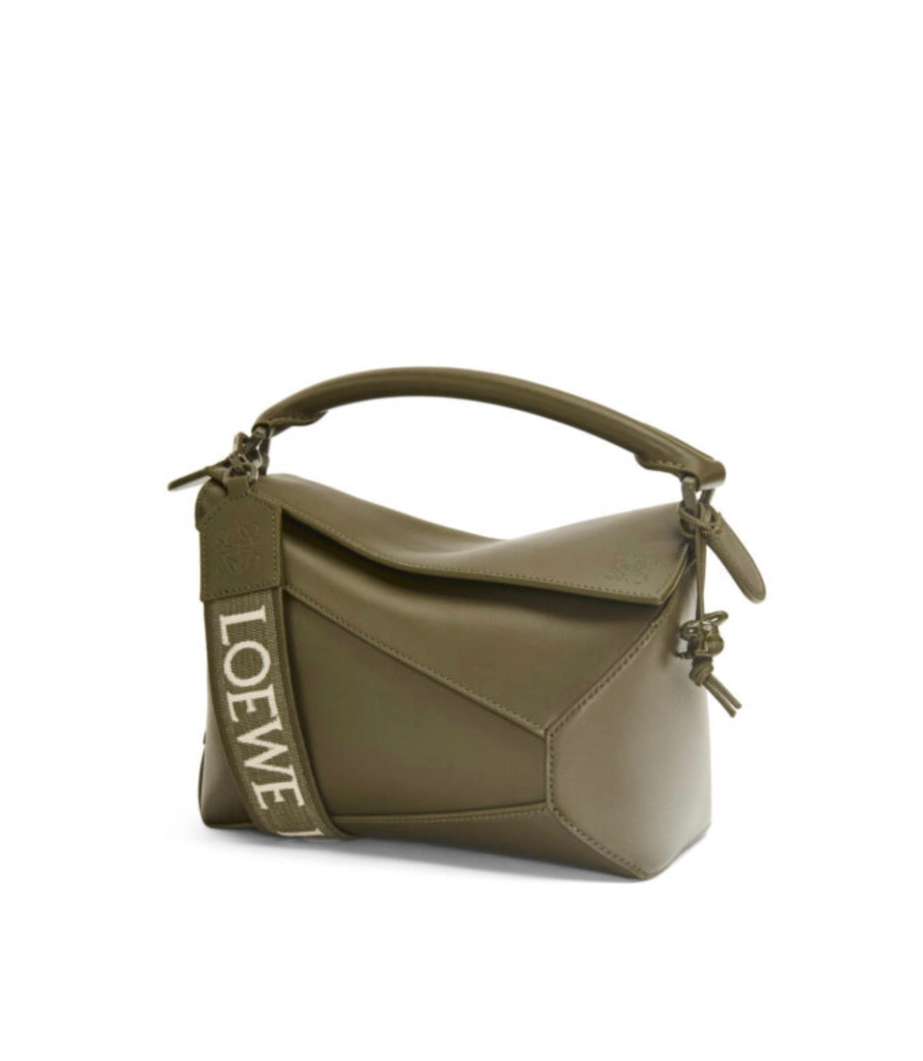 LOEWE - DARK KHAKI GREEN SMALL PUZZLE BAG