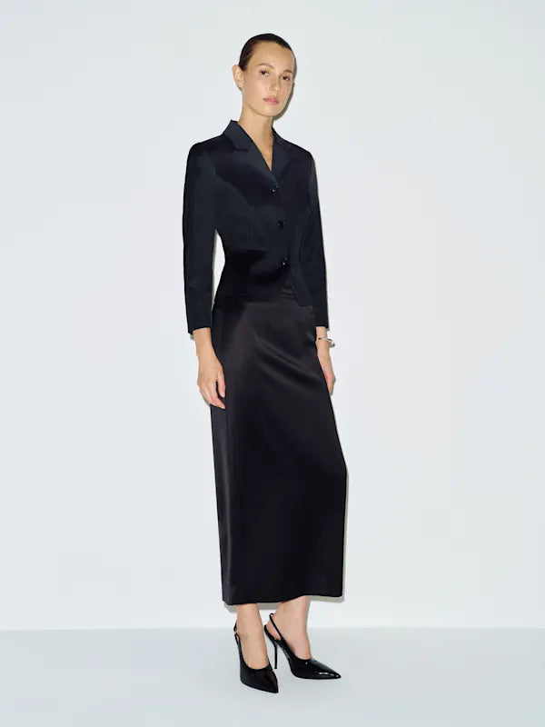 REFORMATION black cropped blazer jacket