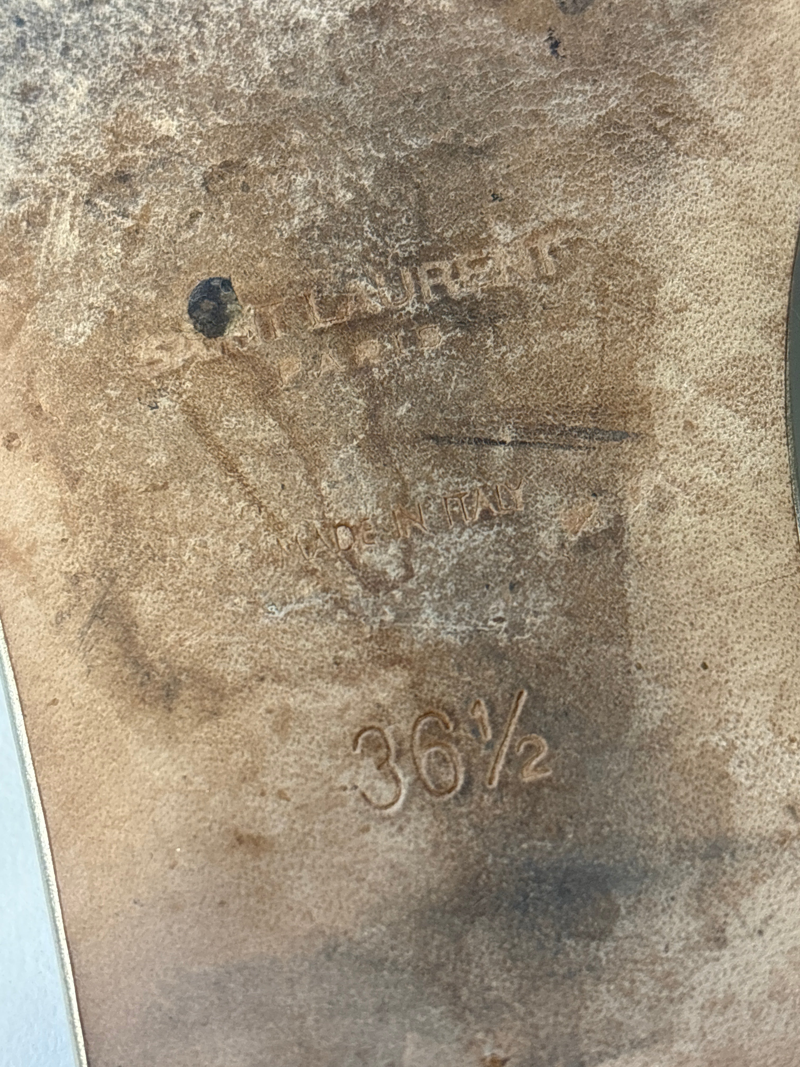 SAINT LAURENT tribute flats in gold/silver colour