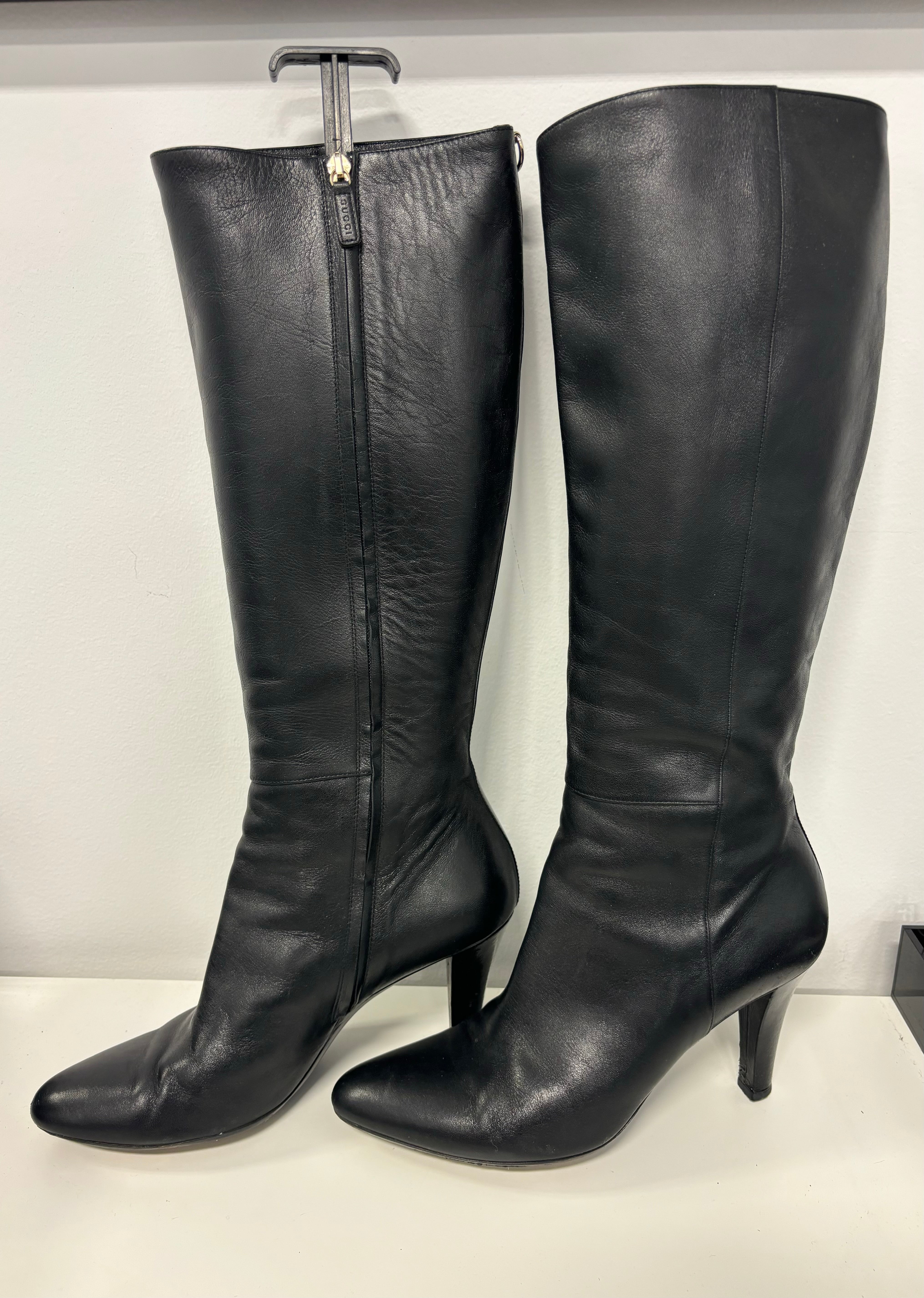 Gucci Leather Knee High Boots