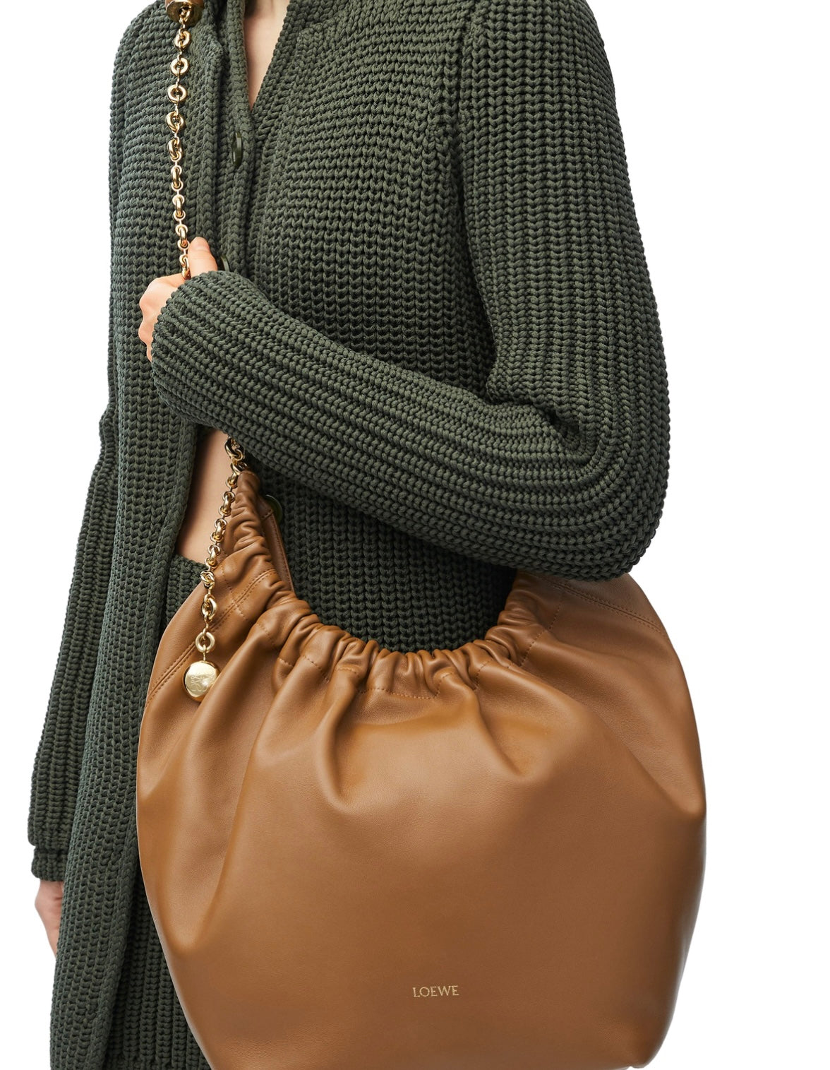 LOEWE - MEDIUM TAN SQUEEZE BAG