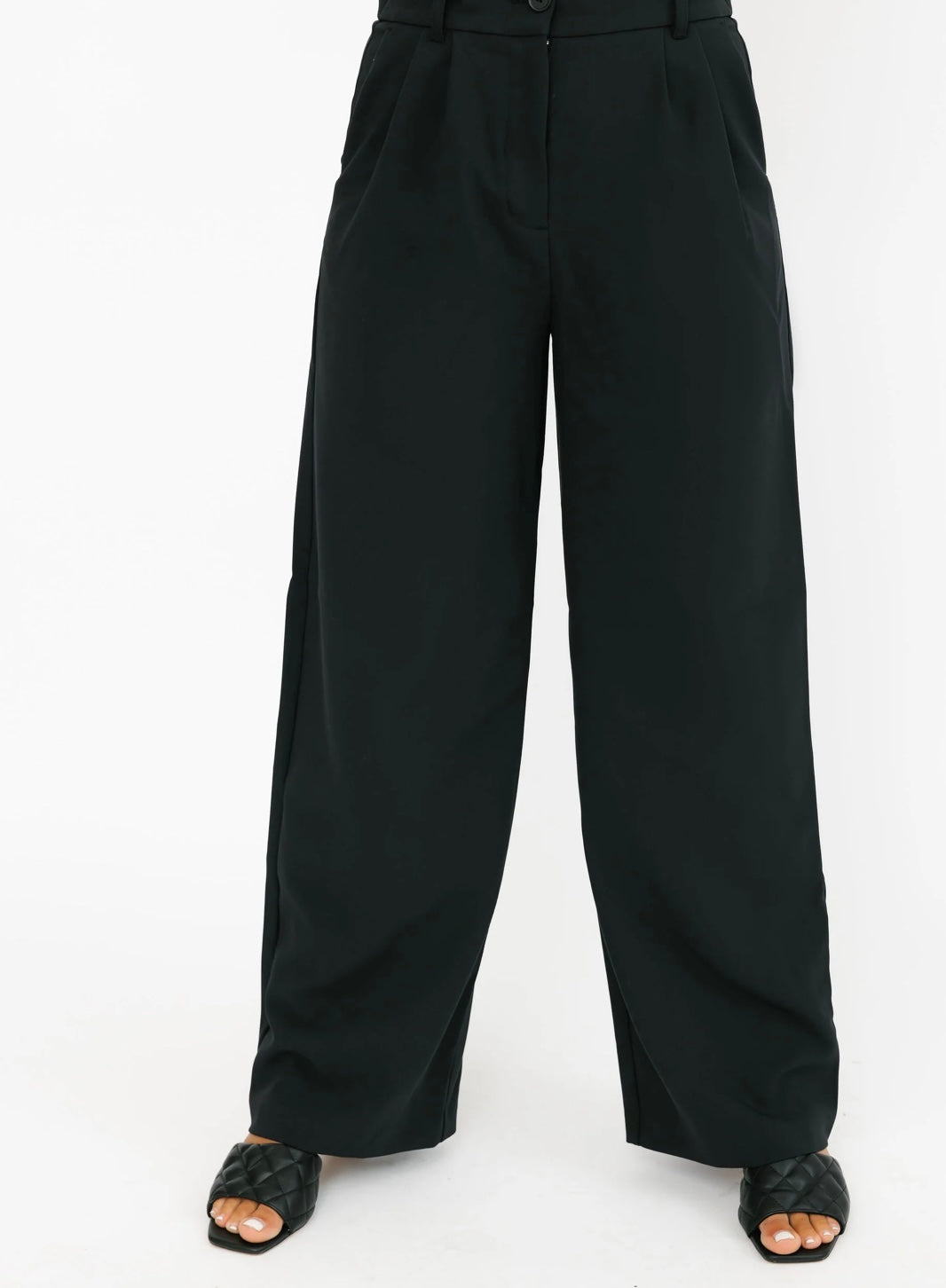 SMASH & TEES - HARPER WIDE LEG PANT II IN MIDNIGHT BLACK