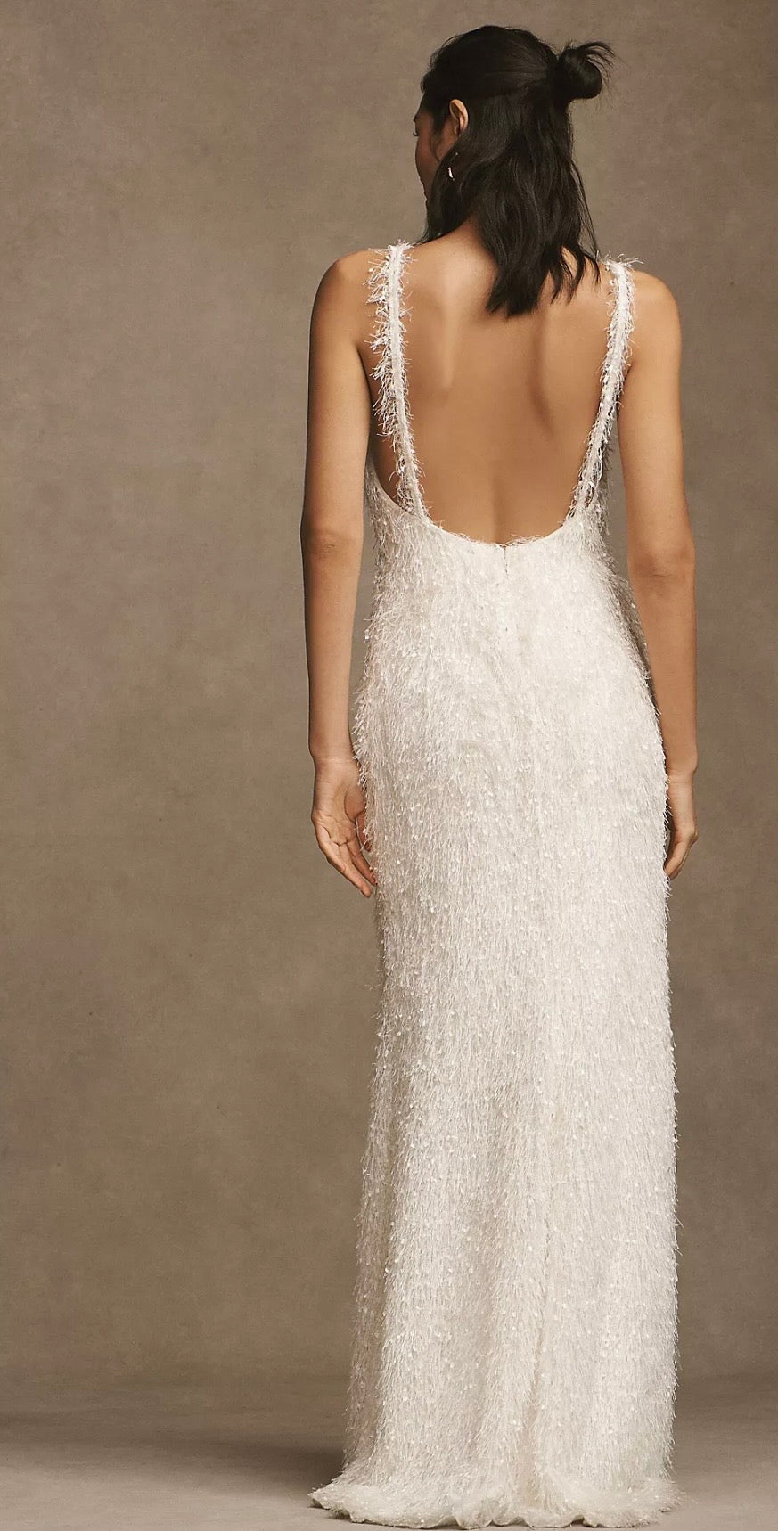 Tadashi Shoji Tessa Shag Slip Gown