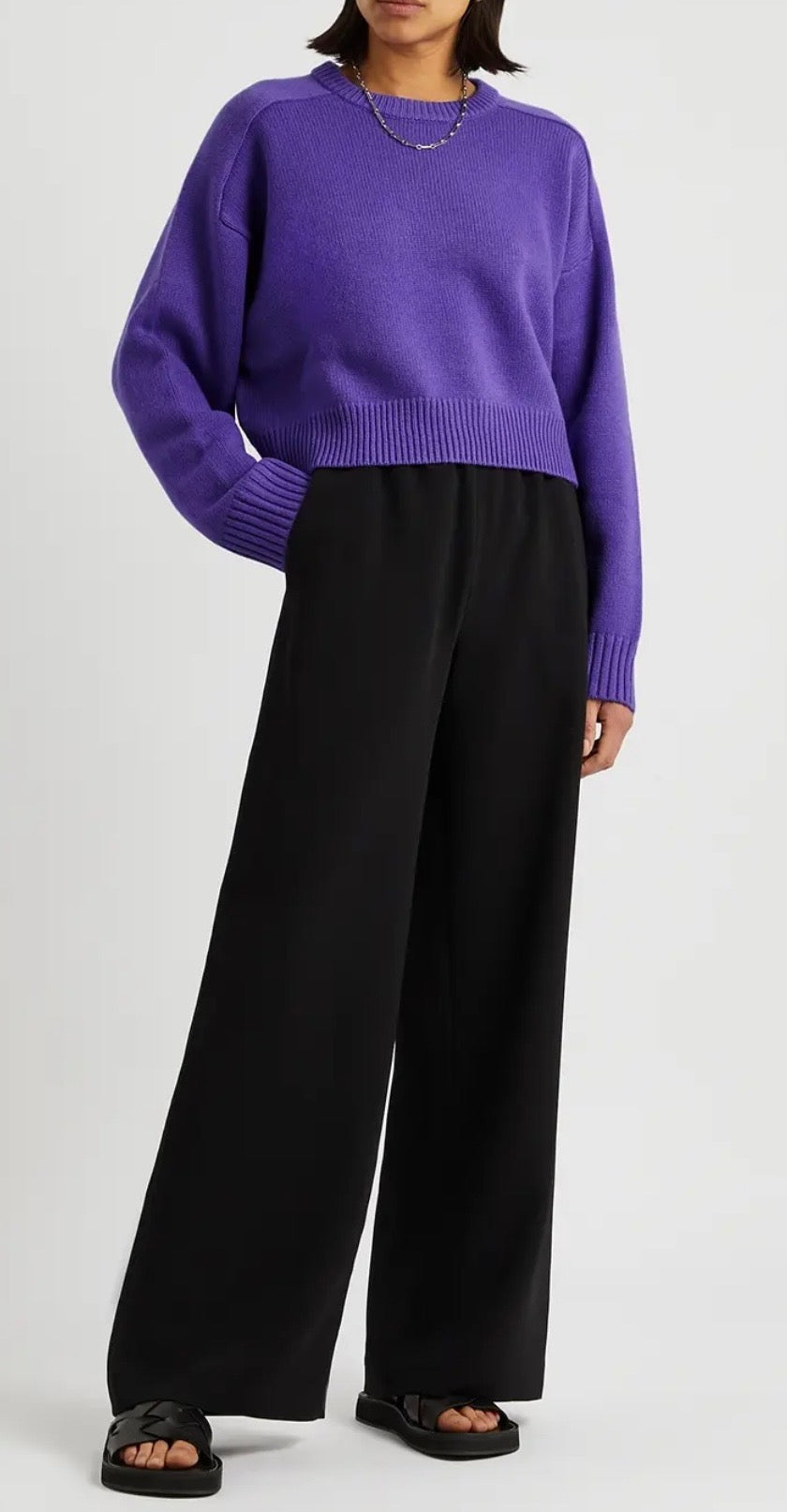LouLou Studio purple knit crewneck
