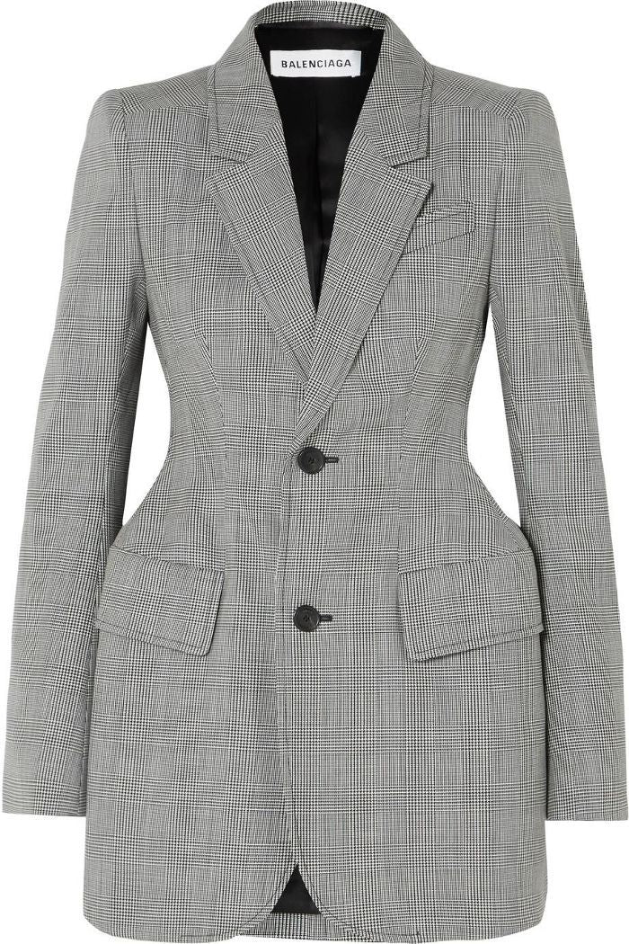 BALENCIAGA plaid blazer