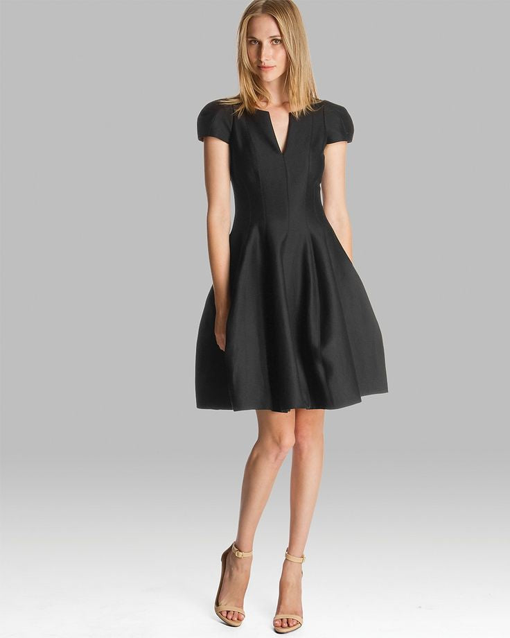 halston heritage black dress 1970s Halston Black Label Couture Jersey Dress