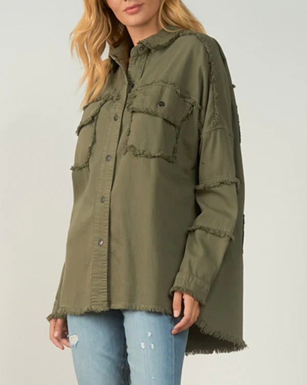 Elan Button Up Jacket “All You Need is Love”