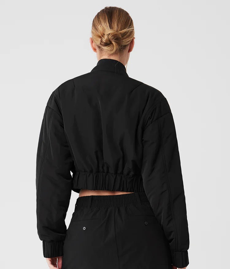 Alo Cropped Bomber Jacket