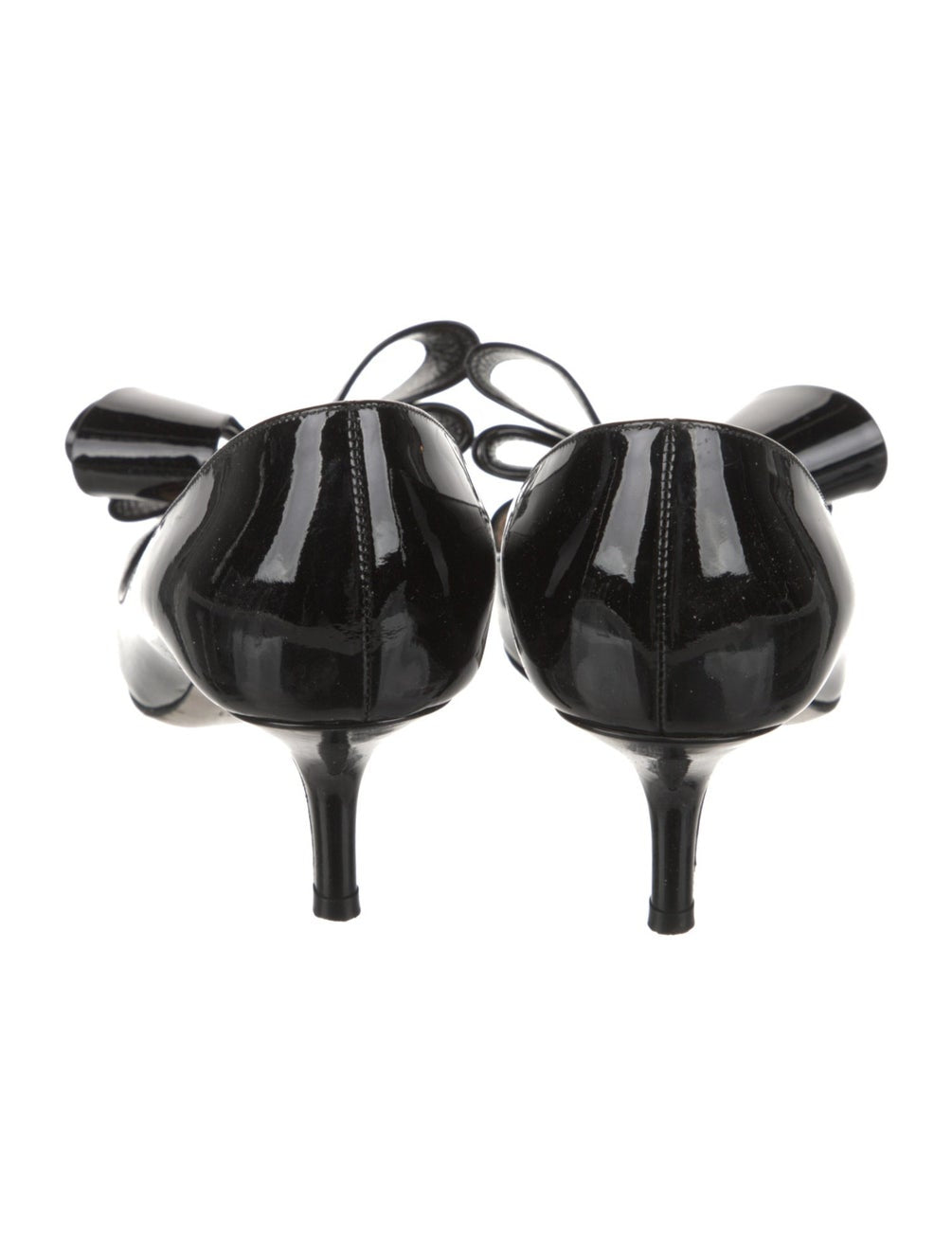 VALENTINO patent black bow heels