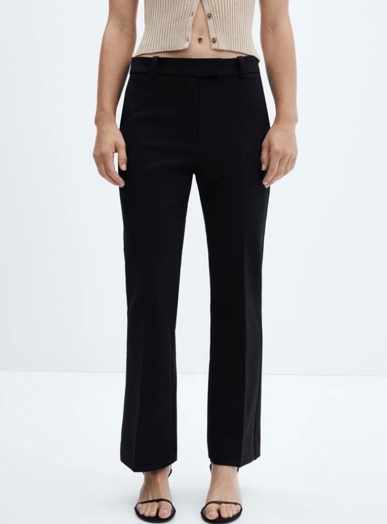 Mango - Black Kick Flared Trousers