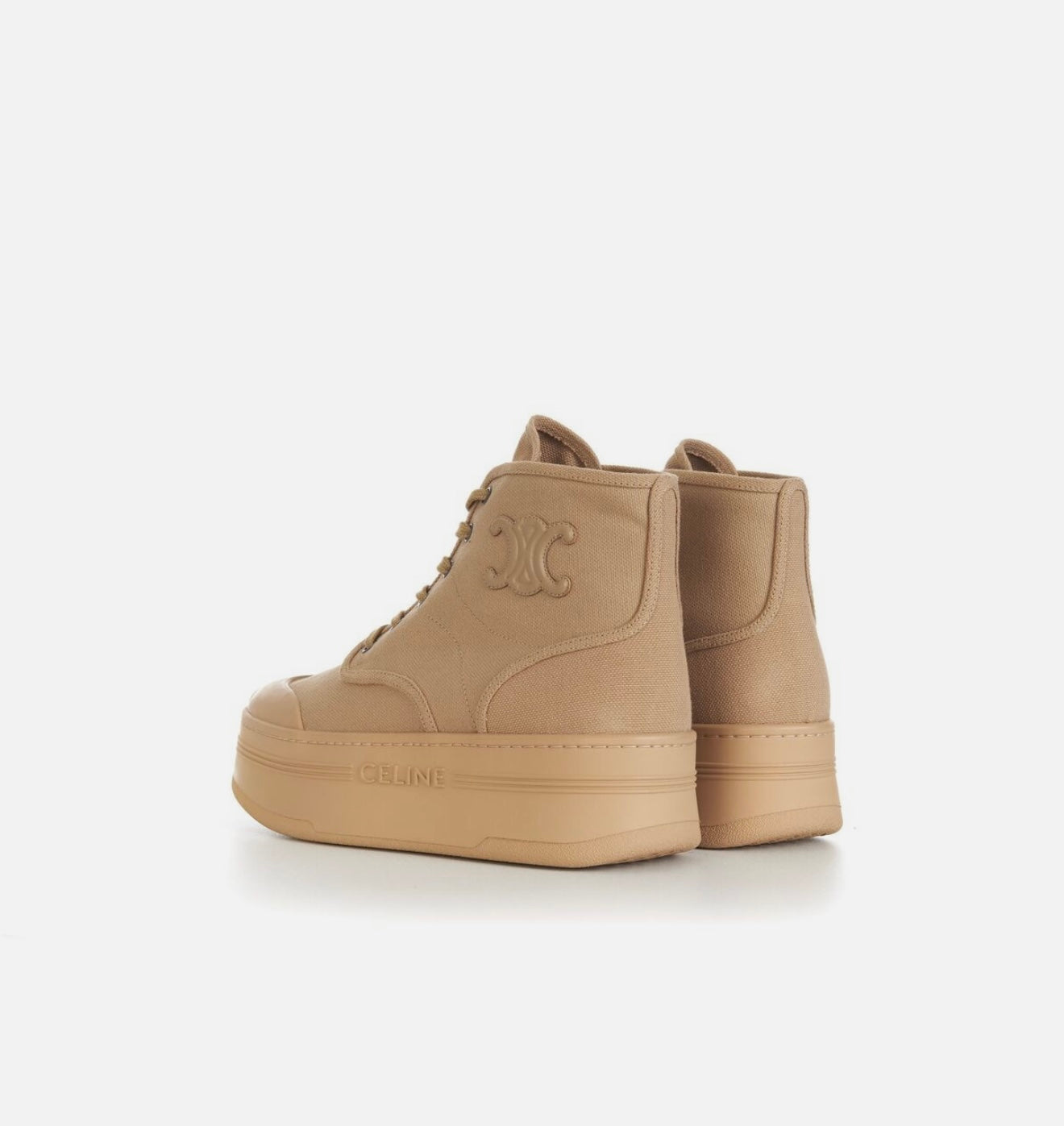 Celine - Block Ankle Boot - Triomphe Patch, Canvas