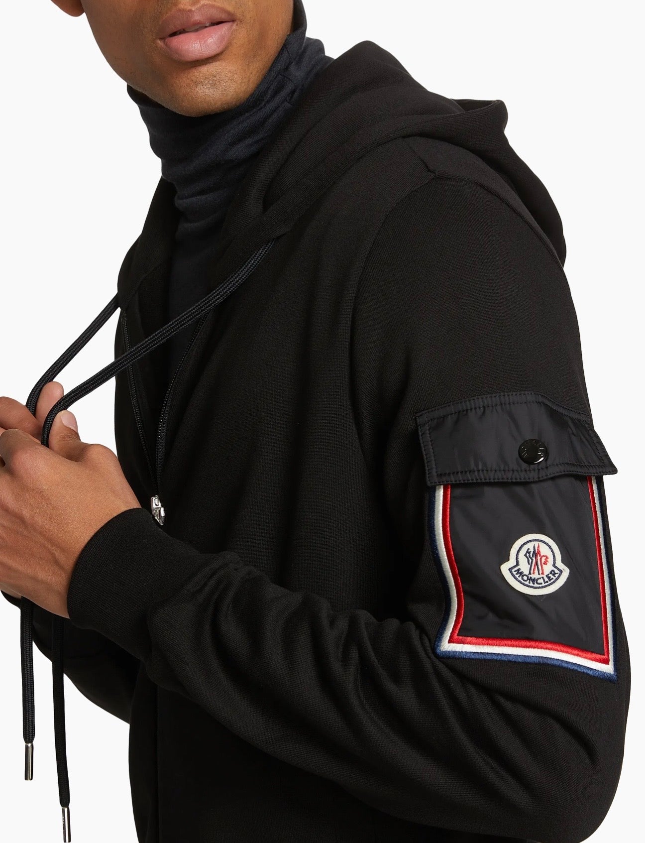 Moncler Mix Media Regular Fit Full Zip Hoodie