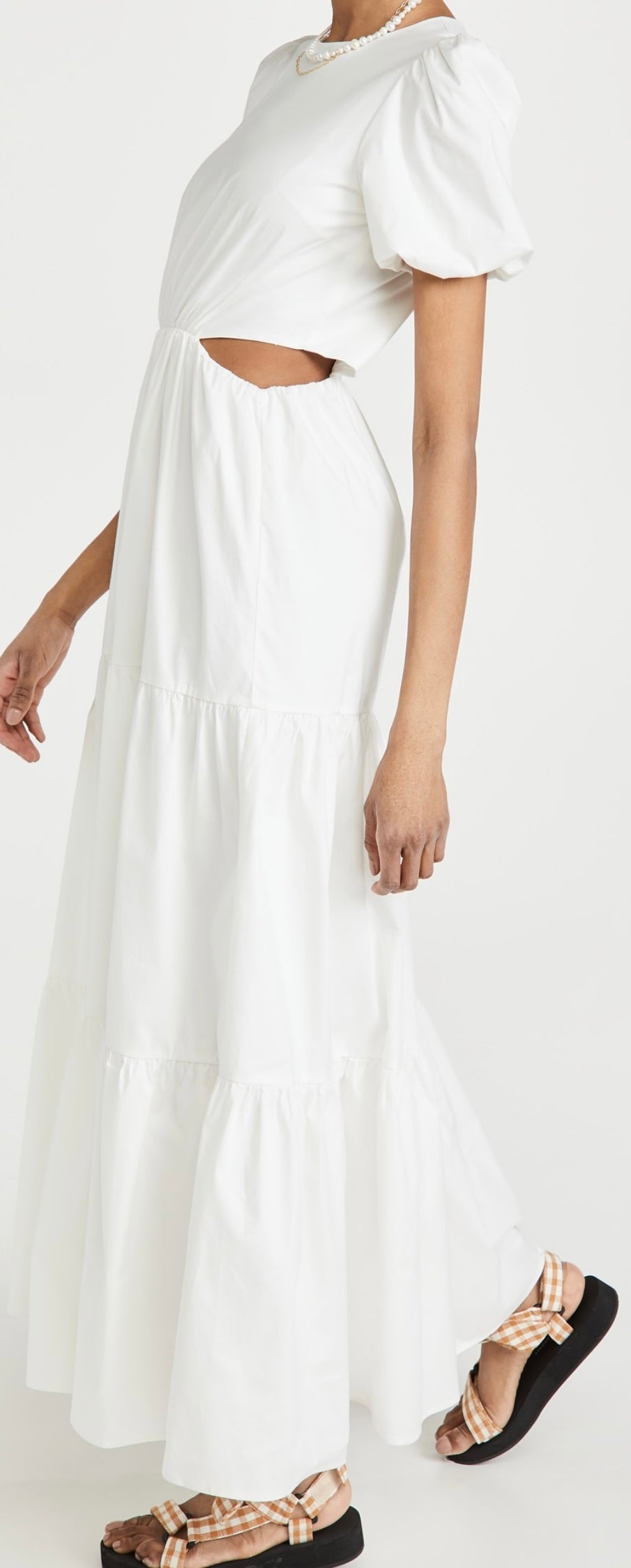 WAYF
Plaza Cut Out Tiered Maxi Dress