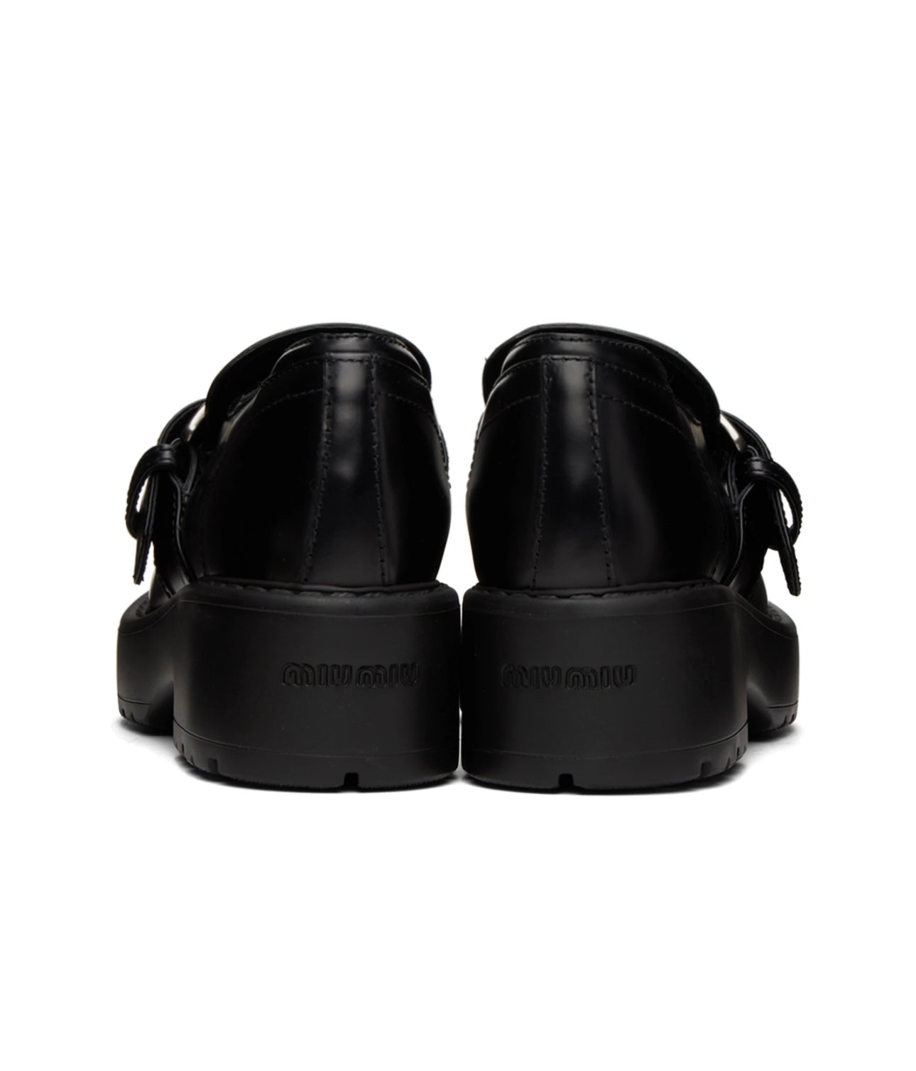 MIU MIU
Black Leather Buckle Loafers