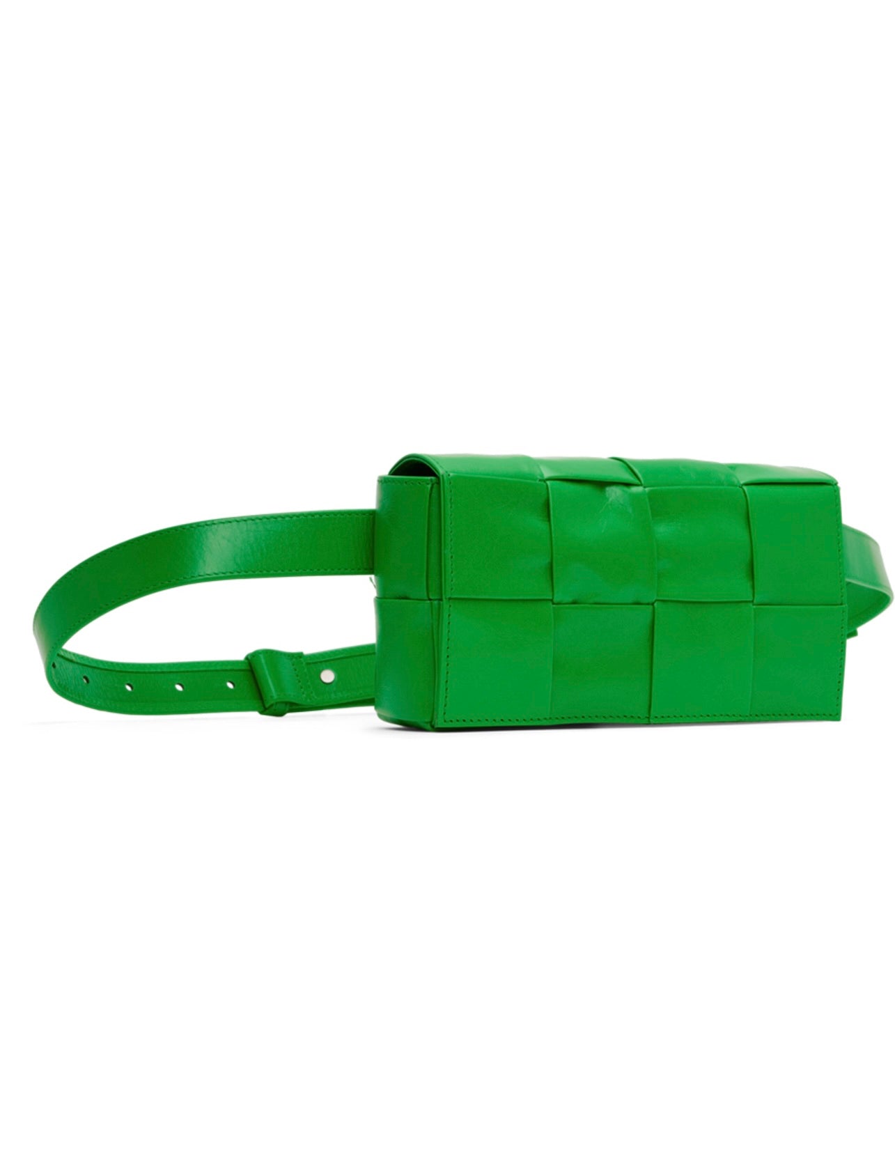 Bottega Veneta Mini Intreccio Cassette Belt Bag Green