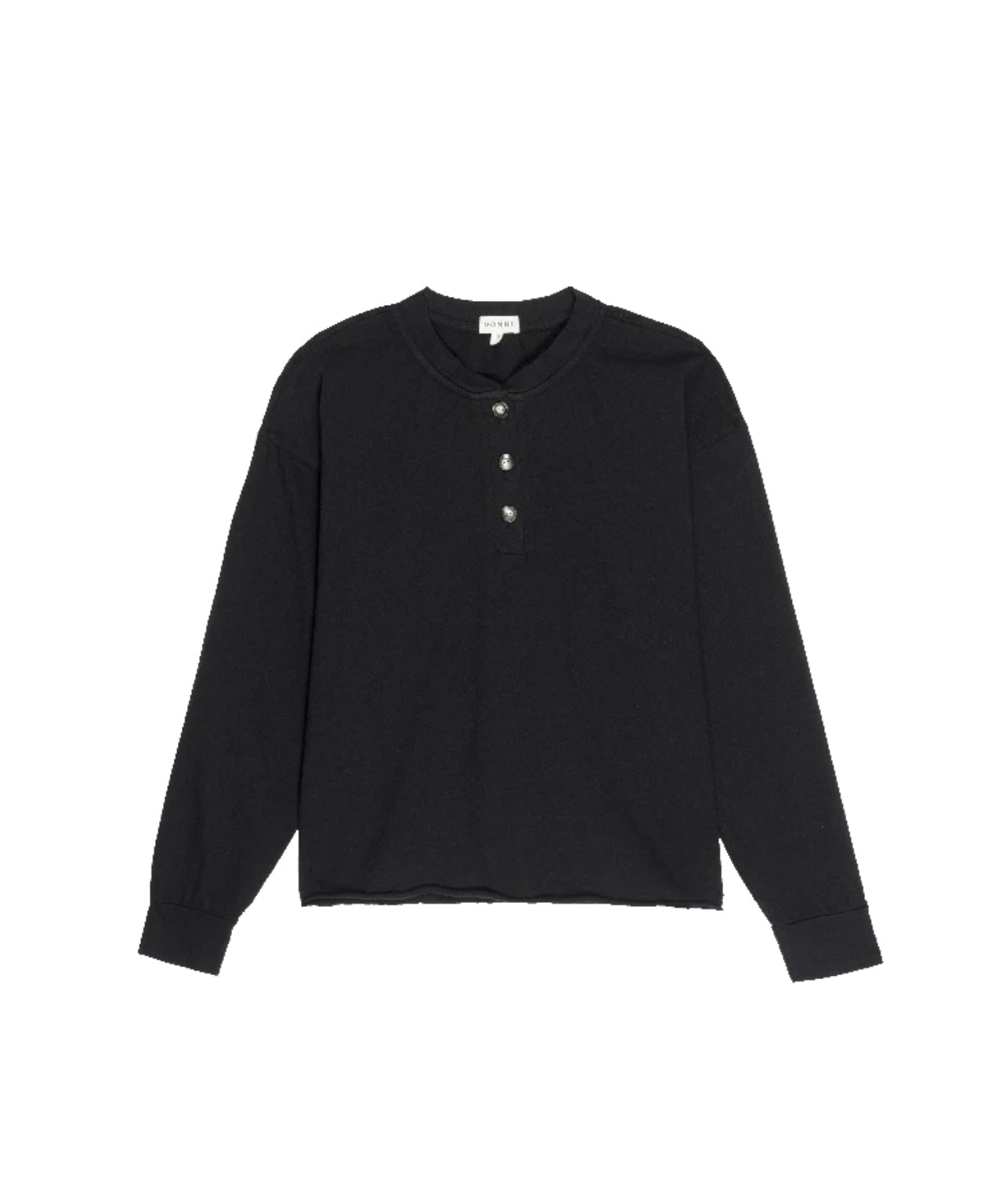 DONNI - Black Henley Longsleeve