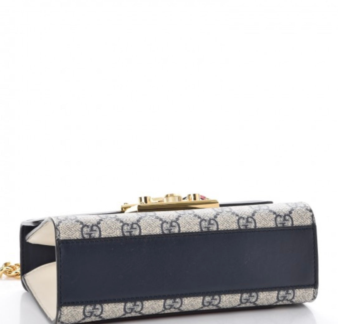 Preloved
Gucci Small GG Supreme Padlock Crossbody Bag
