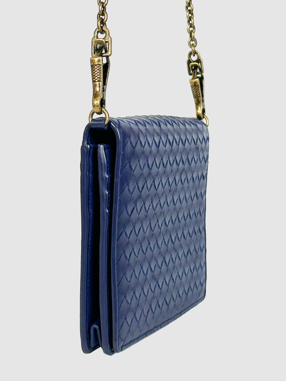 Bottega Veneta Intrecciato Woven Bag on Chain