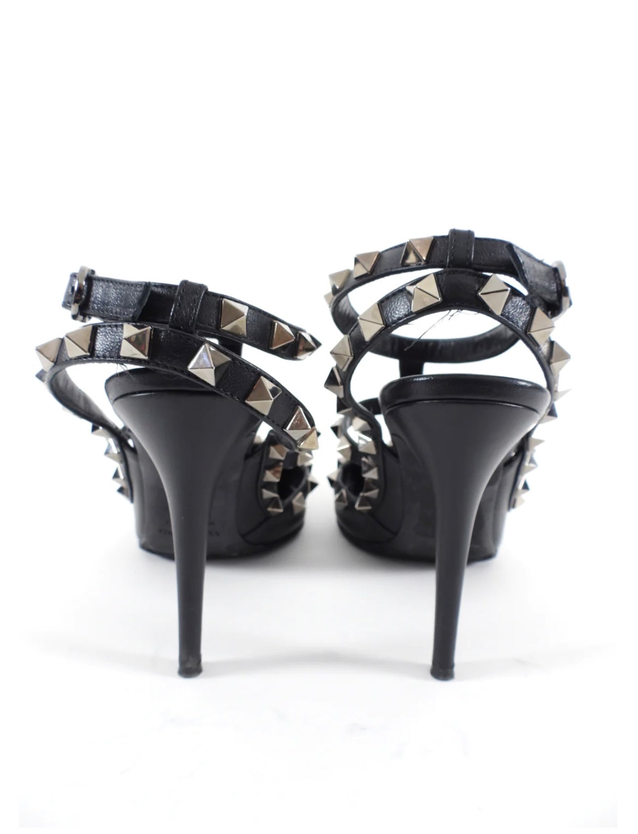 Valentino- Rockstud Leather Ankle-Strap Pumps