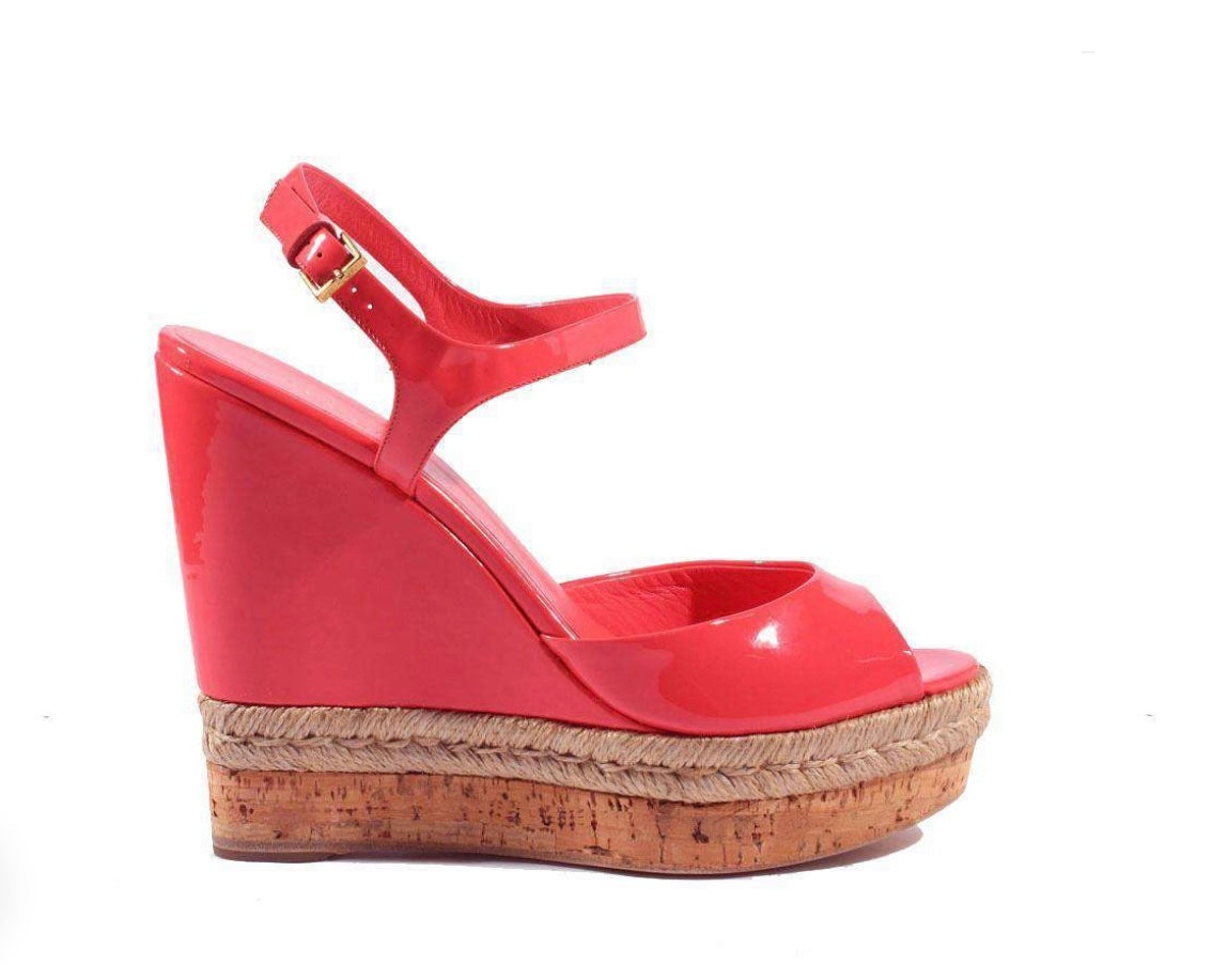 Gucci - Vernice Crystal Begunia Pink Wedges