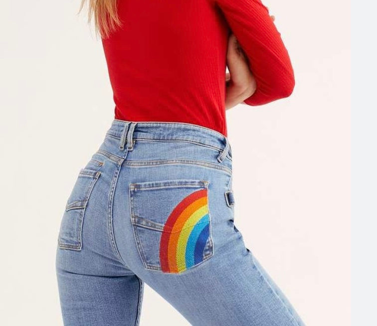 Zadig & Voltaire Skinny Jeans with Rainbow