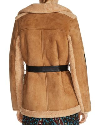 MAJE real lamb shearling coat