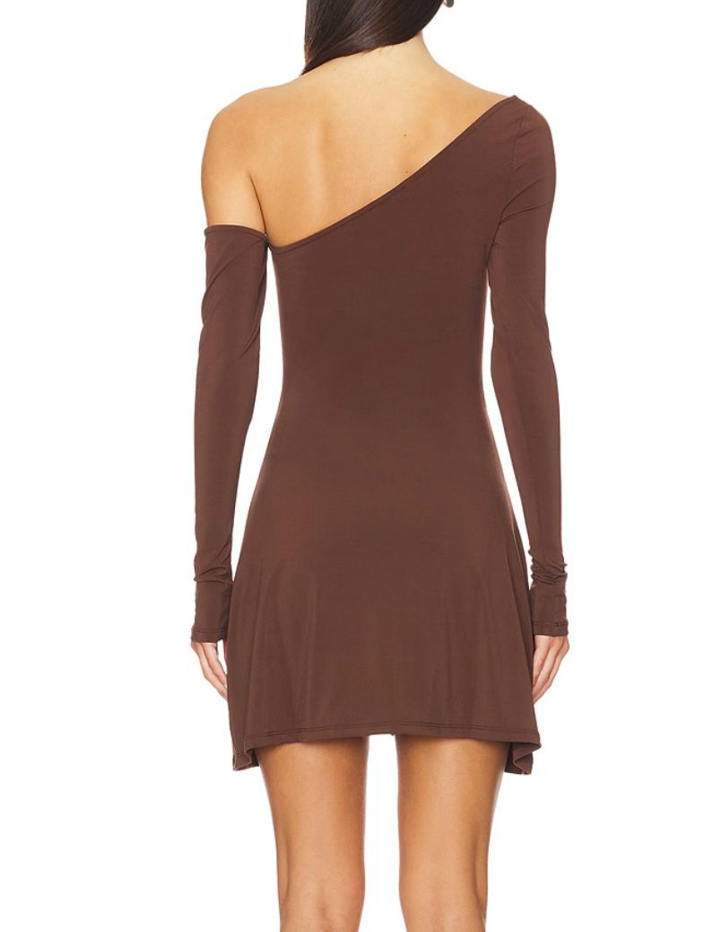 WE WORE WHAT Mini Dress with Off Shoulder Sleeve