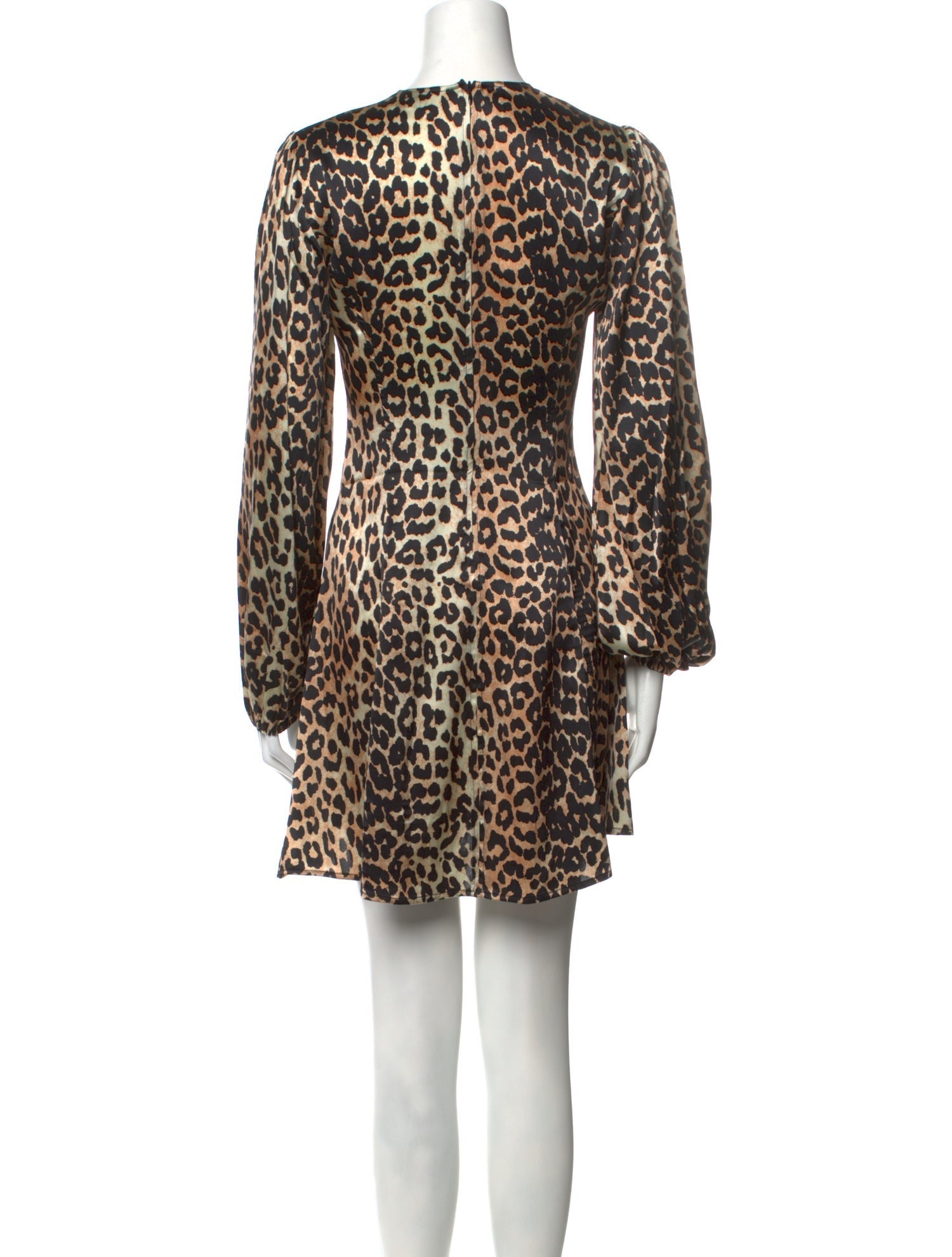 Ganni Silk Leopard Dress