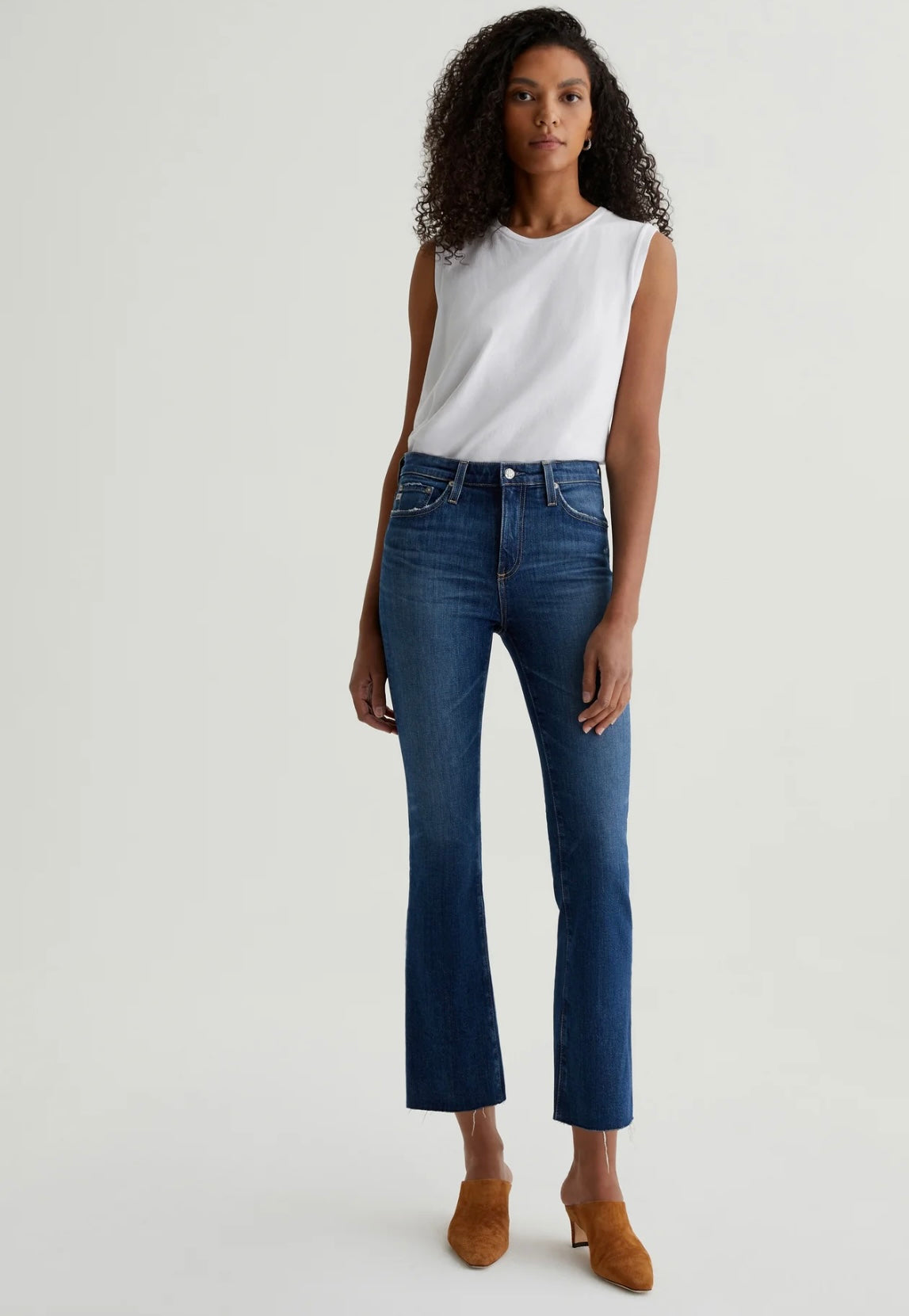 AG Jeans Farrah Boot Crop AG-ed™ Mid-Rise Bootcut Denim