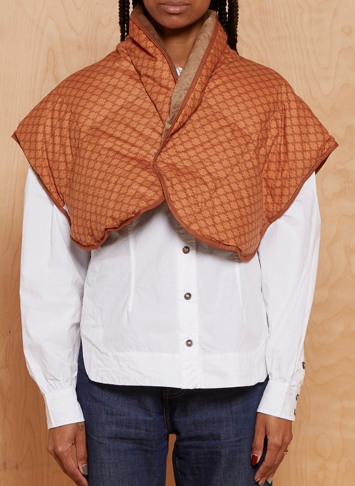 CÉLINE PUFFER MONOGRAM PONCHO