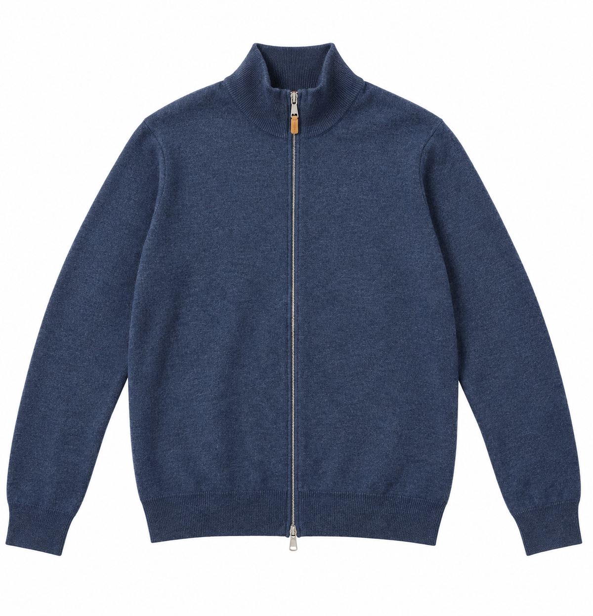 BRUNELLO CUCINELLI blue 100% cashmere zip up