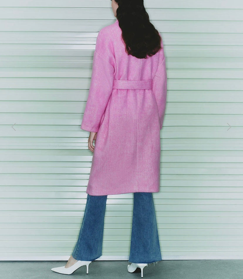 Urban Revivo Belted Woolen Coat