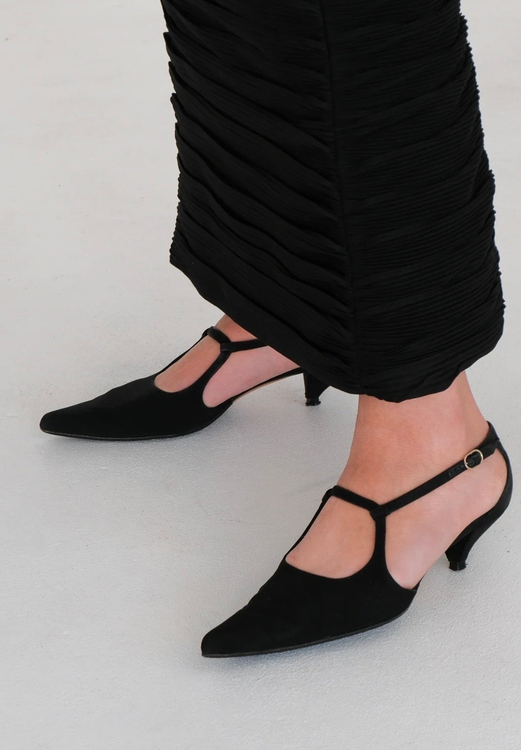 The Row bourgoise salome satin pumps black