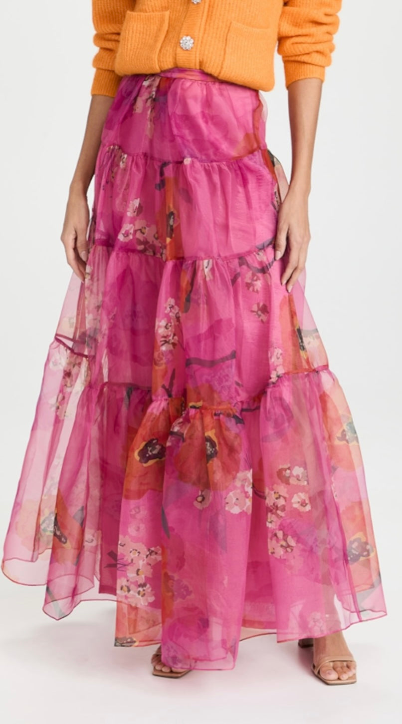 STAUD
Dragon tiered organza skirt